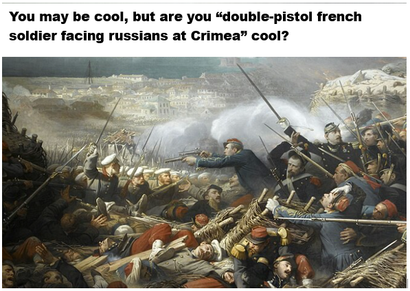 That time the British and French were forced to cooperate at Crimea