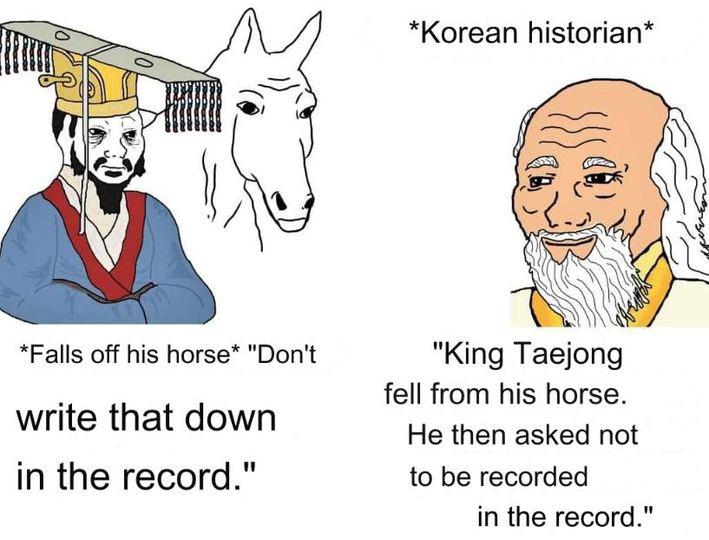 Don't put this in the record - King Taejong