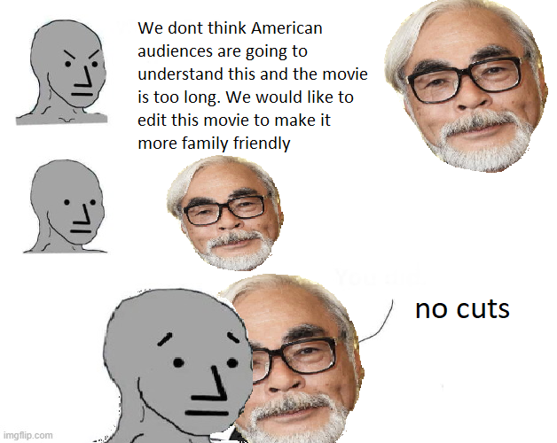 Miyazaki refusing to cut down his movie