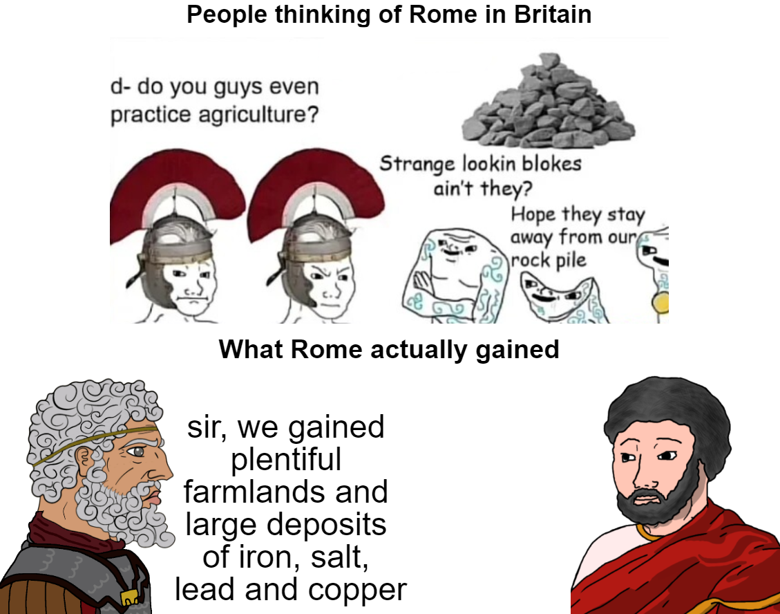 Romans gaining quite a lot of Britain
